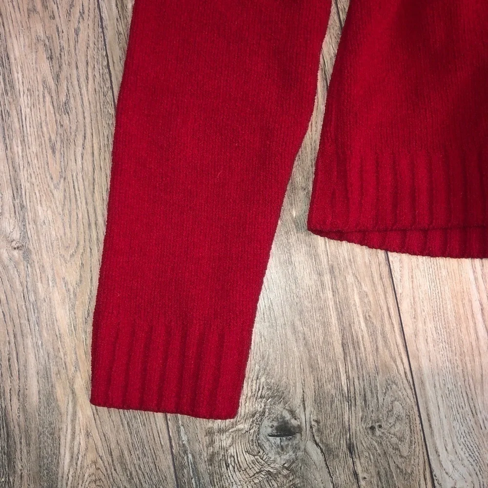Basic Editions Red Cozy Cable Knit Chunky Oversized Sweater Size Large - Picture 4 of 8